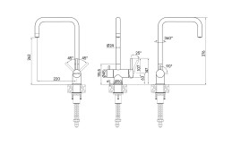Смеситель для кухни с краном для питьевой воды PAULMARK Wetter We213030-GM