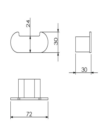 Крючок для ванной двойной Langberger Lugano 24032A