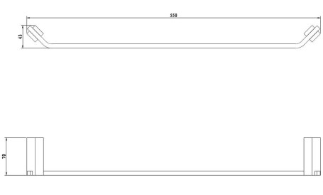 Полотенцедержатель SCHEIN одинарный 55 см (12812)