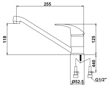 Смеситель KAISER 14133-6 Magistro для кухни, песочный