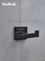 Крючок Rainbowl CUBE "Коррида" для ванной 2722-BP чёрный матовый