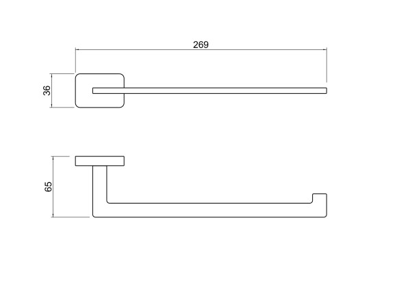 Полотенцедержатель SCHEIN 25см черный (9250MB)