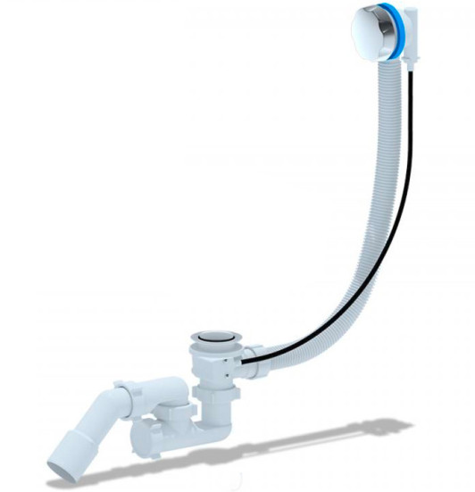 Сифон АНИ Пласт ЕМ421 полуавтомат с переливом 520мм, регулируемый