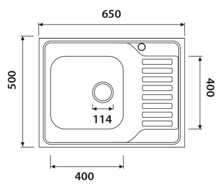 Мойка KAISER KSS-6550L из нержавейки
