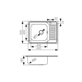 Мойка KAISER KSS-6550L из нержавейки