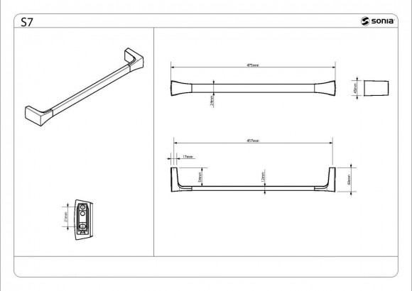 Полотенцедержатель 50 см Sonia 131495 Полотенцедержатель 50 см Sonia 131495