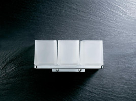 Держатель Langberger 32020A-01-00 Melvin тройной к стене (для мыльницы, стакана, диспенсера)