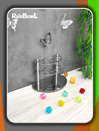 Держатель Rainbowl HOME 0039-8 на 5 зубных щеток + зубная паста настольный хром