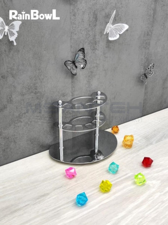 Держатель Rainbowl HOME 0039-8 на 5 зубных щеток + зубная паста настольный хром