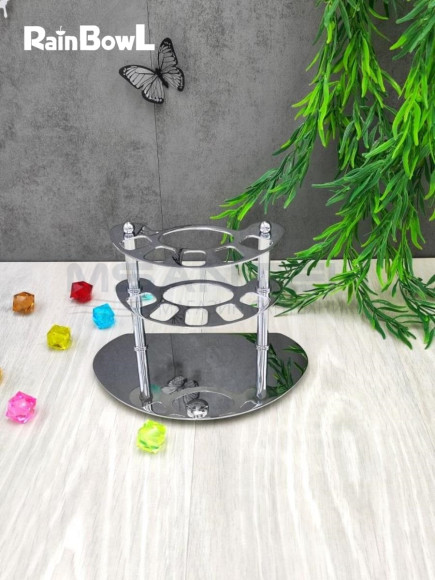 Держатель Rainbowl HOME 0039-8 на 5 зубных щеток + зубная паста настольный хром