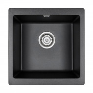 Мойка кварцевая BRILON, PM104546-BL, черный, 445х460, подст. мон. Paulmark