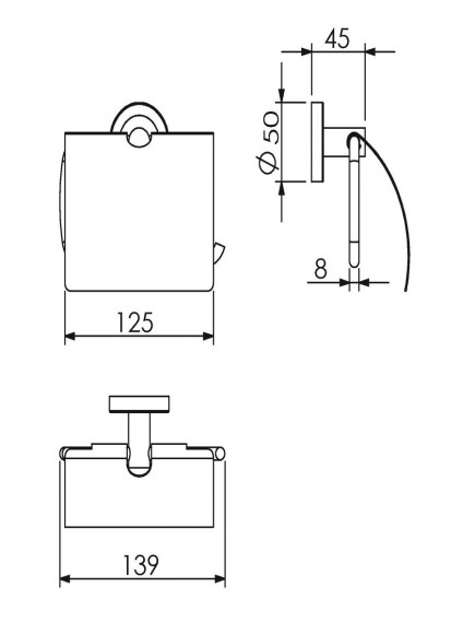Бумагодержатель Langberger 11041A туалетной бумаги с крышкой
