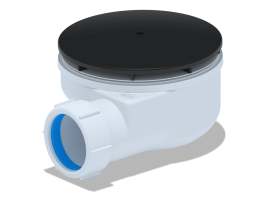 Сифон АНИ Пласт Е350BL 1-1/2" * 90 для душ/поддона h 53 мм/черный