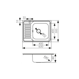Мойка KAISER KSS-6550R из нержавейки