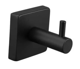 Крючок Rainbowl CUBE для ванной 2727-2BP одинарный чёрный матовый
