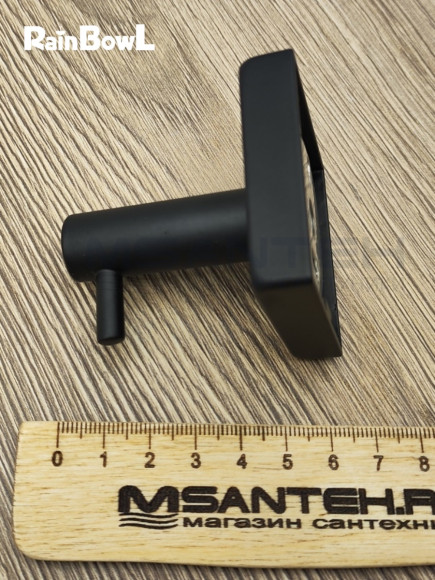 Крючок Rainbowl CUBE для ванной 2727-2BP одинарный чёрный матовый