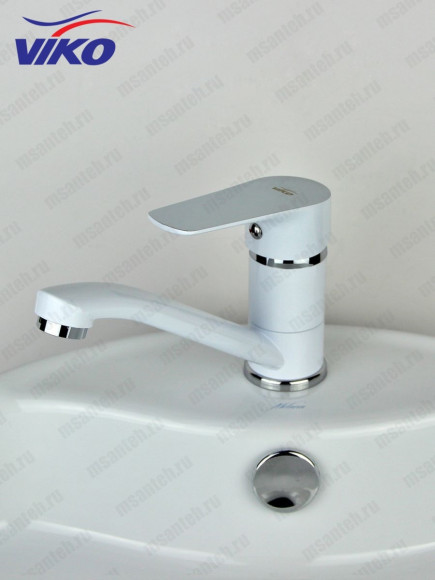 Смеситель VIKO V-4140 для раковины, белый/хром Смеситель VIKO V-4140 для раковины, белый/хром