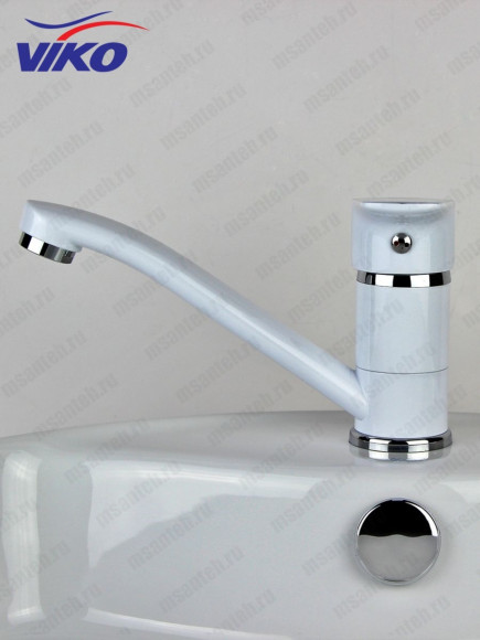 Смеситель VIKO V-4140 для раковины, белый/хром Смеситель VIKO V-4140 для раковины, белый/хром