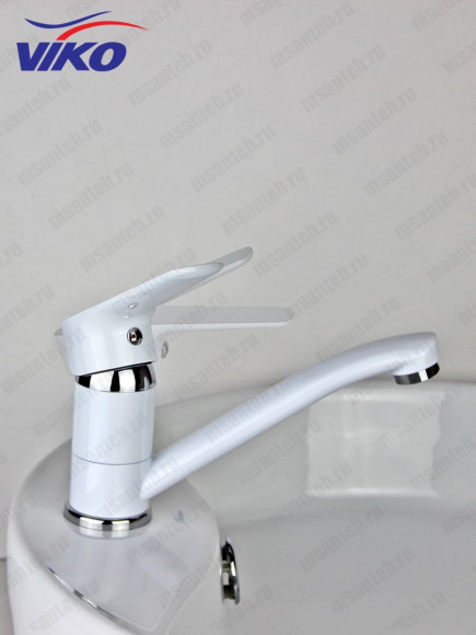 Смеситель VIKO V-4140 для раковины, белый/хром Смеситель VIKO V-4140 для раковины, белый/хром