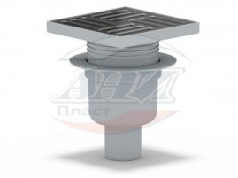 TQ5712 Трап АНИ ф50 верт. вып., с рег. решеткой, нерж/сталь 15 х15, сухой