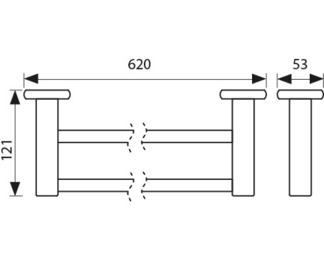 Держатель KAISER KH-4708 Vera полотенца, двойной