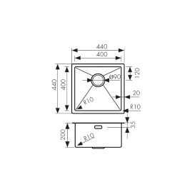 Мойка KAISER KSM-4444 из нержавейки