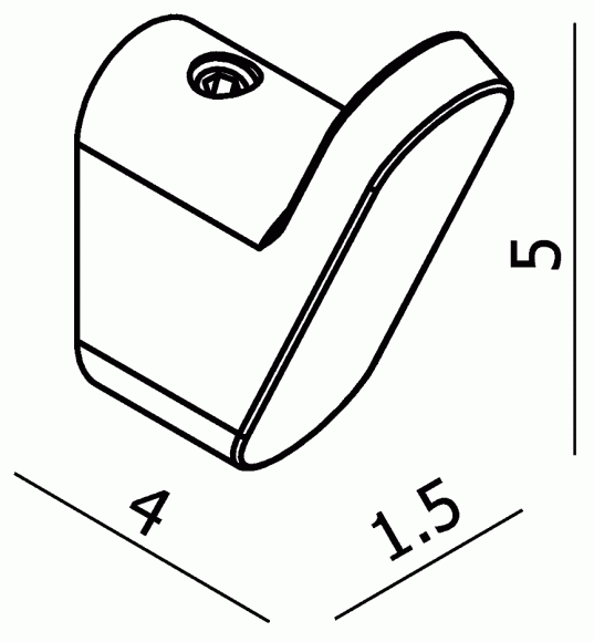 Крючок одинарный Langberger 33031A