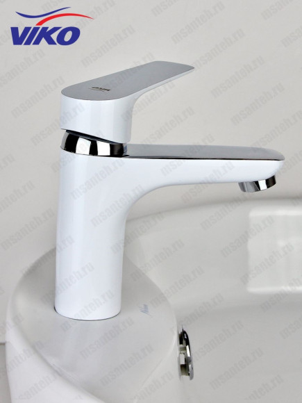 Смеситель VIKO V-4141 для раковины, белый/хром Смеситель VIKO V-4141 для раковины, белый/хром