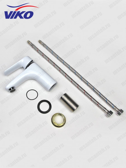 Смеситель VIKO V-4141 для раковины, белый/хром Смеситель VIKO V-4141 для раковины, белый/хром