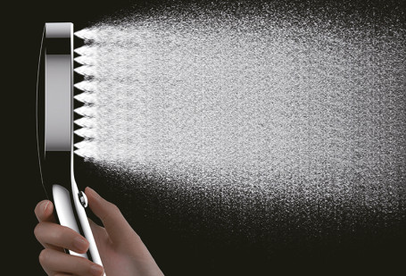 Душевая лейка KAISER SH-102 круглая, пластик, 4 режима, Ø135х274 мм, Хром