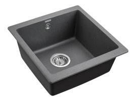 Мойка кварцевая BRILON, PM104546-DG, графит, 445х460, подст. мон. Paulmark