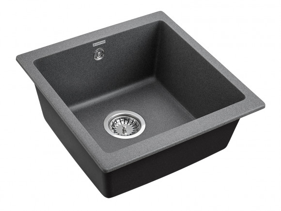 Мойка кварцевая BRILON, PM104546-DG, графит, 445х460, подст. мон. Paulmark