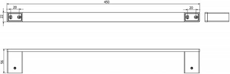 Полотенцедержатель Langberger хромированный к стене одинарный 45 см 37501D