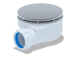 Сифон АНИ Пласт Е350VAL 1-1/2" * 90 для душ/поддона h 55 мм, металл