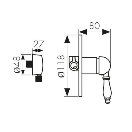 Смеситель KAISER 31017 Vincent для ванны, душа, биде, хром