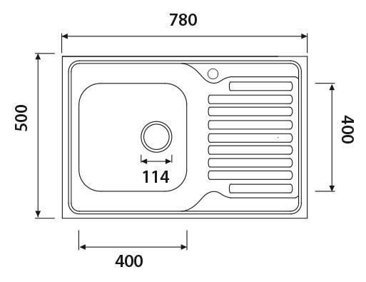 Мойка KAISER KSS-7850L из нержавейки правое крыло