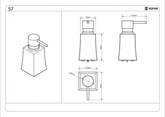 Диспенсер Sonia 131976 для мыла 120 мл