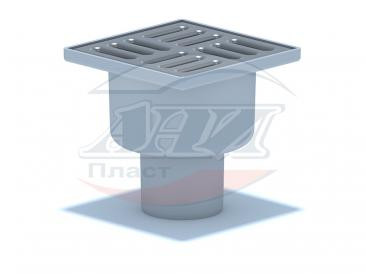 Трап АНИ Пласт TA5202 O50 прямой, решетка нерж. сталь 10х10