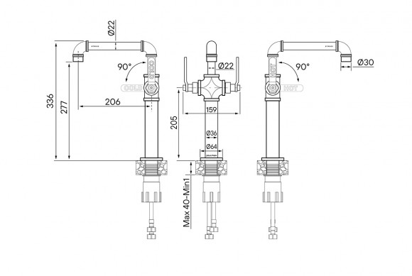 Смеситель для кухни PAULMARK Loft Lo226006-G Смеситель для кухни PAULMARK Loft Lo226006-G