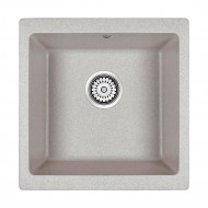 Мойка кварцевая BRILON, PM104546-GR, серый, 445х460, подст. мон. Paulmark