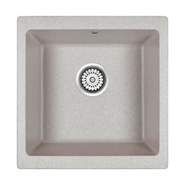 Мойка кварцевая BRILON, PM104546-GR, серый, 445х460, подст. мон. Paulmark