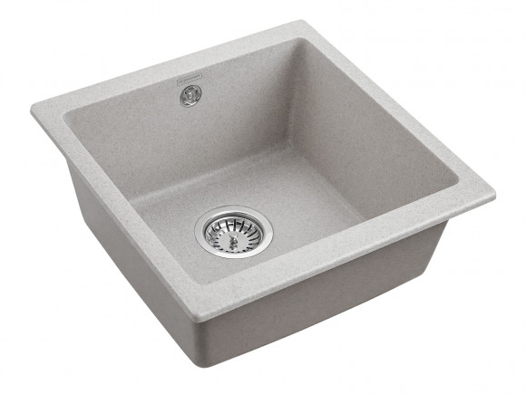 Мойка кварцевая BRILON, PM104546-GR, серый, 445х460, подст. мон. Paulmark