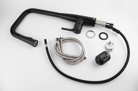 Смеситель KAISER 22144-9 Claro для кухни с вытяжной лейкой