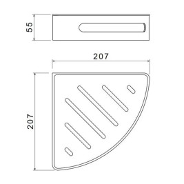 Полка для душевой кабины SCHEIN угловая матовое золото (9326BG)