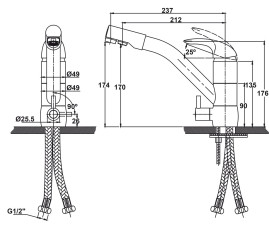 Смеситель KAISER 15066 Safira для кухни с краном для питьевой воды