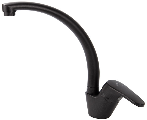 Смеситель KAISER 55244-12 County для кухни, черный металлик Смеситель KAISER 55244-12 County для кухни, черный металлик