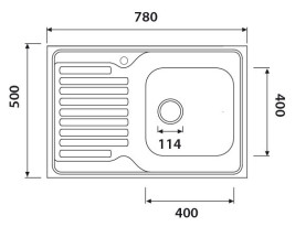 Мойка KAISER KSS-7850R из нержавейки левое крыло