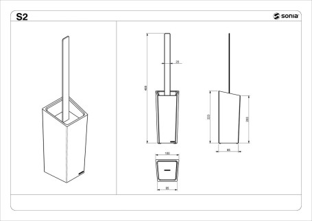 Ерш напольный Solid Surface (Минеральный композитный материал) Sonia 154265