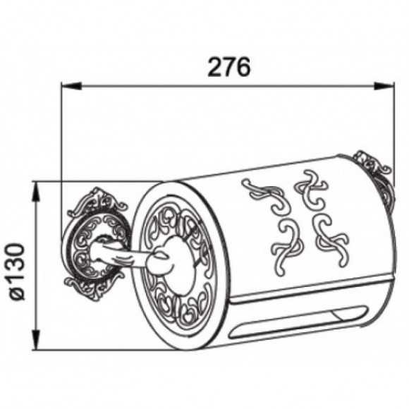 Бумагодержатель 13903/VBR с крышкой закрытый