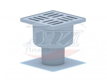 Трап АНИ Пласт TA5204 O50 прямой, решетка пластик 10х10